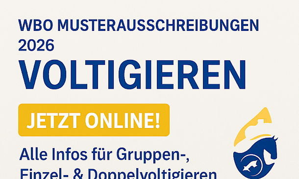 📢 Die WBO-Musterausschreibungen 2026 für Voltigieren sind da!