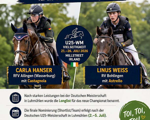 Zwei Baden-Württemberger auf dem Sprung zur U25-WM in Irland 🍀🐎