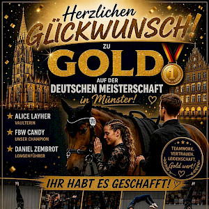 🥇 GOLD FÜR BADEN-WÜRTTEMBERG! Alice Layher krönt sich zur Deutschen Meisterin 2026 im Einzelvoltigieren - FBW Candy & Daniel Zembrot machen es möglich